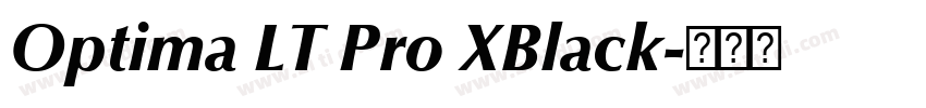 Optima LT Pro XBlack字体转换
